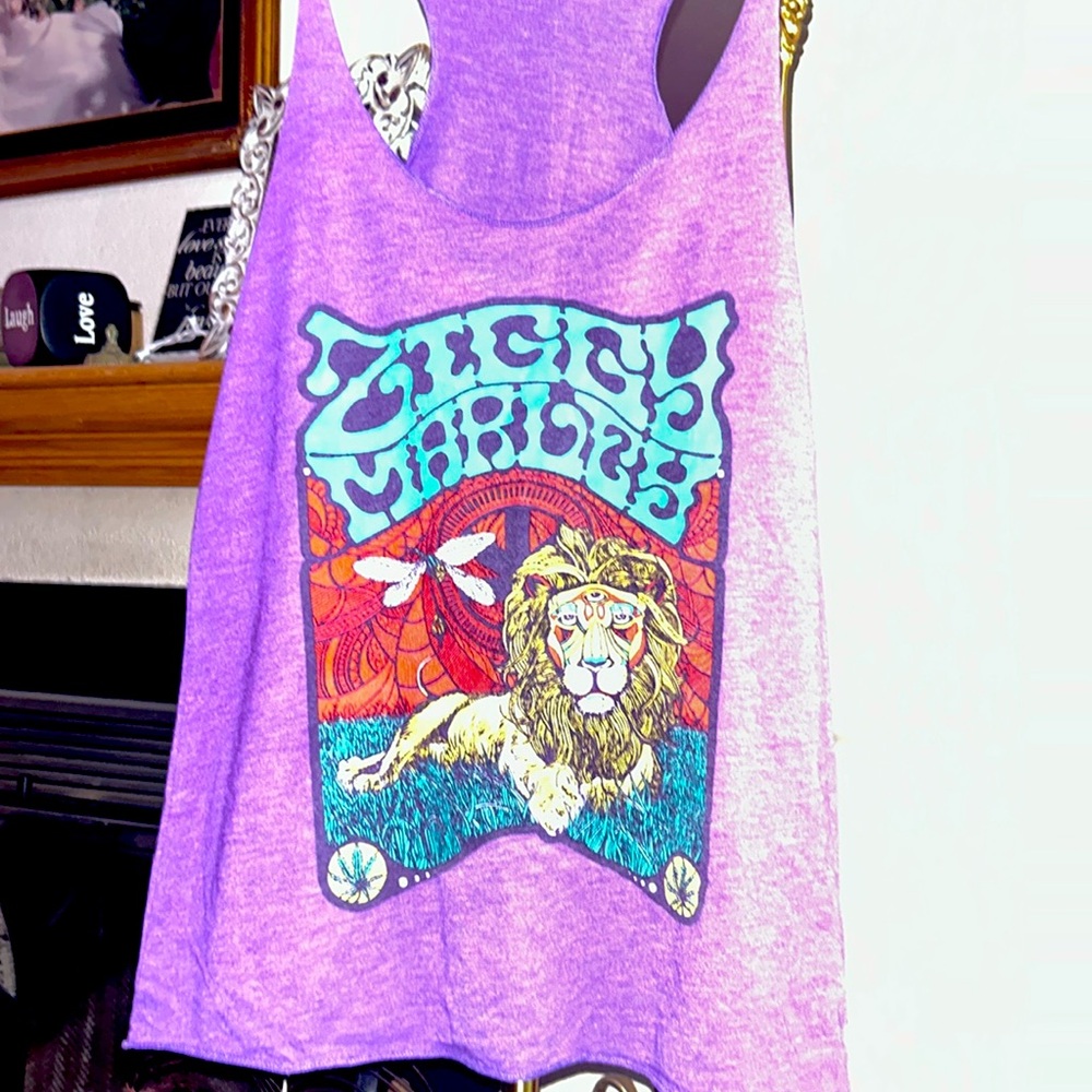 Ziggy Marley Psychedelic Lion Concert Rasta Tank Top M 2006